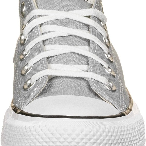 NWOT Light Grey Platform Converse Low Top Chuck Taylor SZ 7M Runs Large - Picture 11 of 13